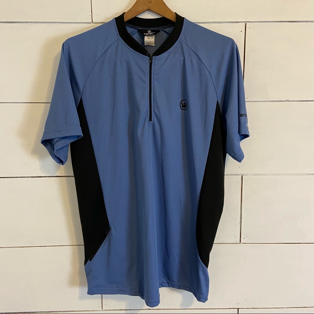 Canari Mens Quarter Zip Short Sleeve Cycling Jersey. Size Large. EUC